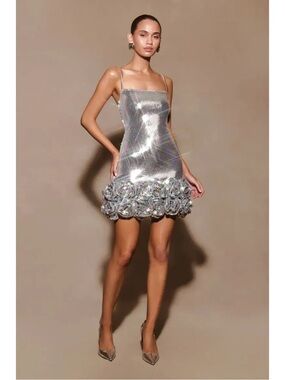 knee length dresses for ladies Nala Strapless Sequin Maxi Dress / Ivory | Meshki